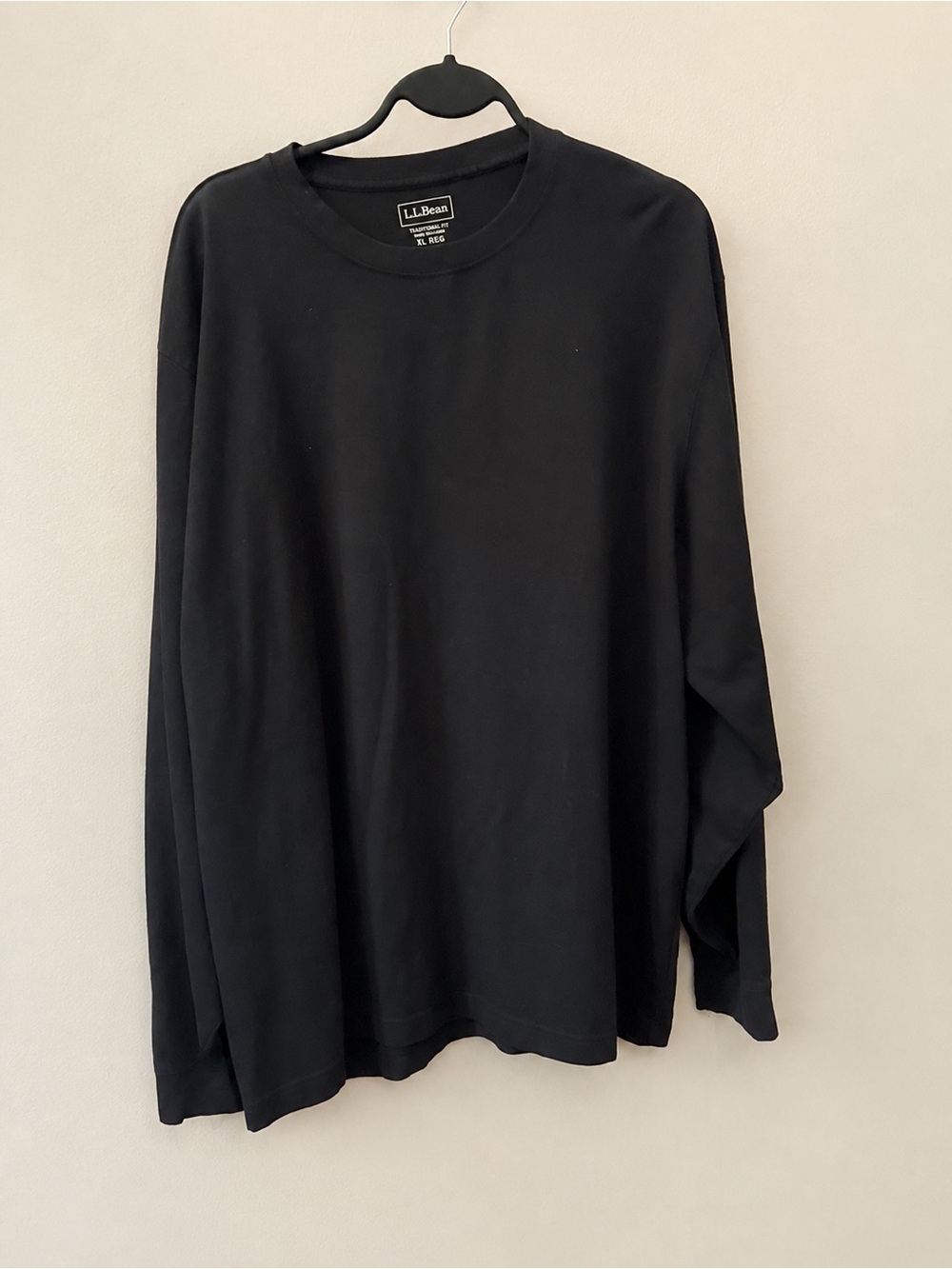 L.L.Bean Traditional Fit Long Sleeve Tee Shirt – Men's XL Regular – Black